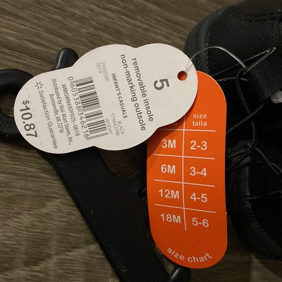 Wonder Nation Black Shoes Girl Toddler Size 5 NWT - Picture 8 of 8